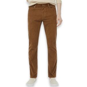 J.CREW MENS SLIM-FIT FLEX BROWN CORDUROY PANT SIZE W32/L34 NWT